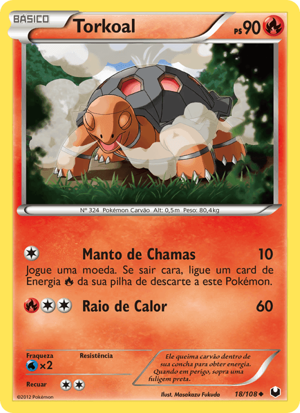 Torkoal, carta 18 de Exploradores da Escuridão