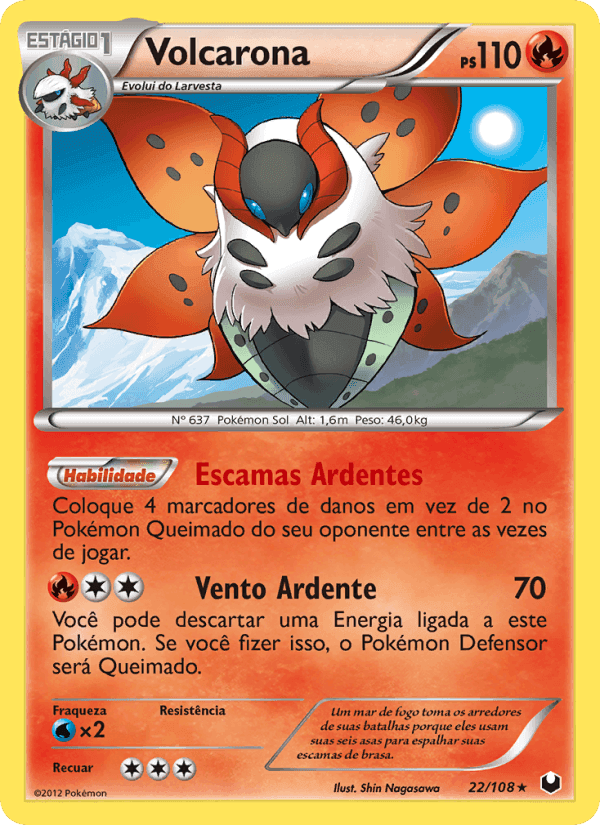 Volcarona, carte 22 de Exploradores da Escuridão