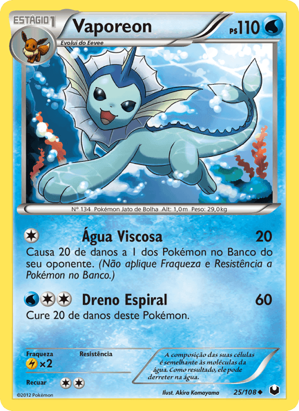 Vaporeon, carte 25 de Exploradores da Escuridão