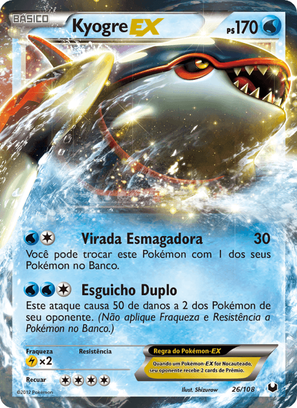Kyogre-EX, carte 26 de Exploradores da Escuridão