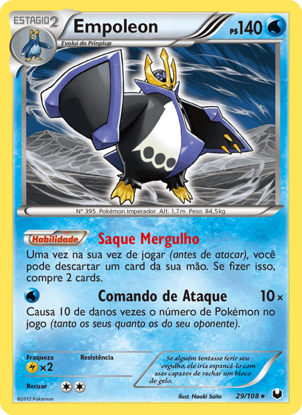 Empoleon, carta 29 de Exploradores da Escuridão