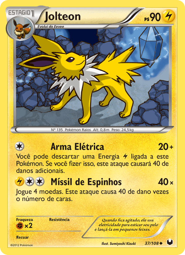 Jolteon, carta 37 de Exploradores da Escuridão