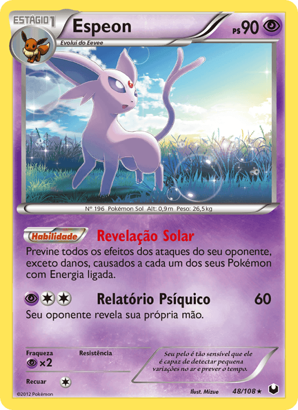 Espeon, carta 48 de Exploradores da Escuridão
