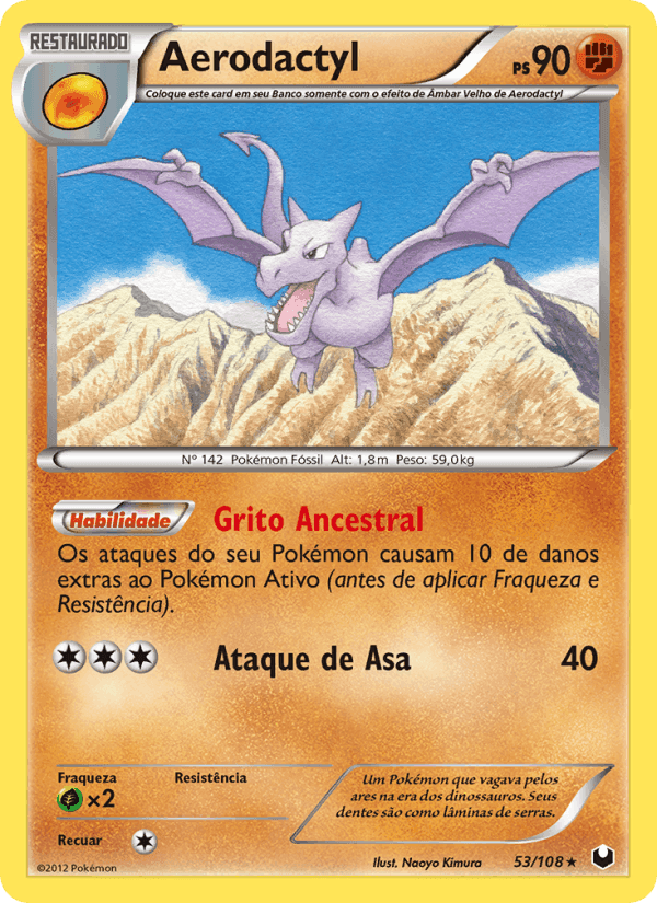 Aerodactyl, card 53 from Exploradores da Escuridão