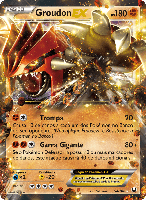Groudon-EX, carte 54 de Exploradores da Escuridão
