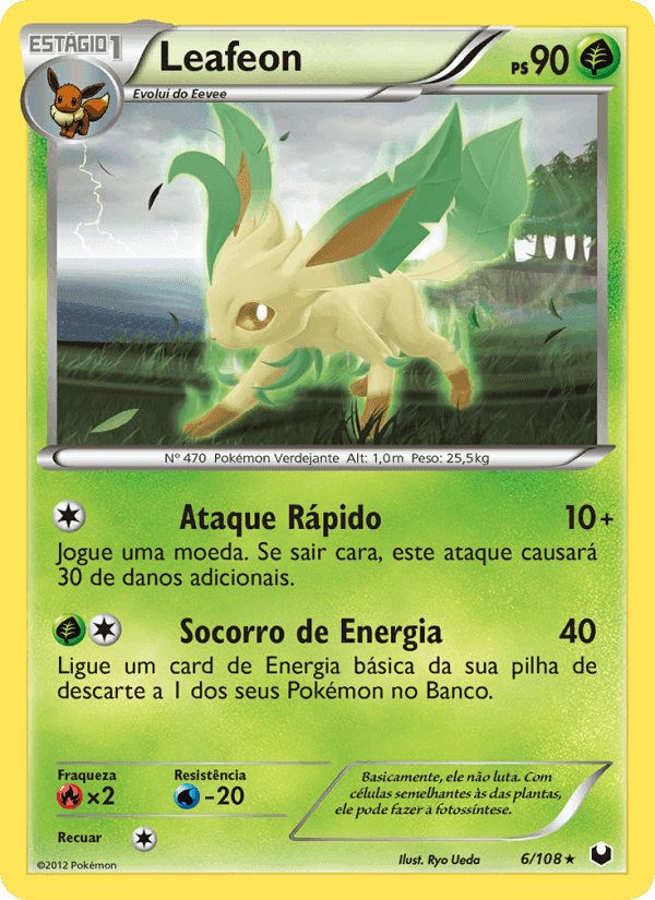 Leafeon, carte 6 de Exploradores da Escuridão