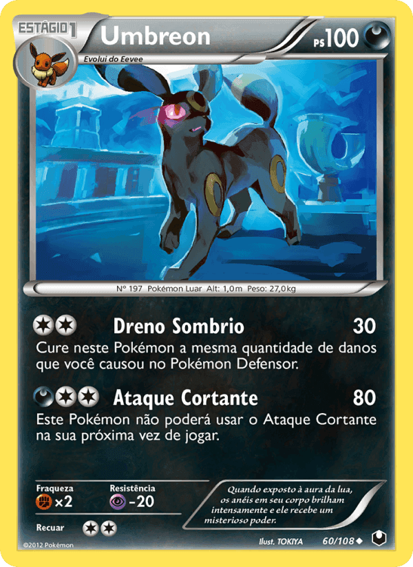 Umbreon, carte 60 de Exploradores da Escuridão
