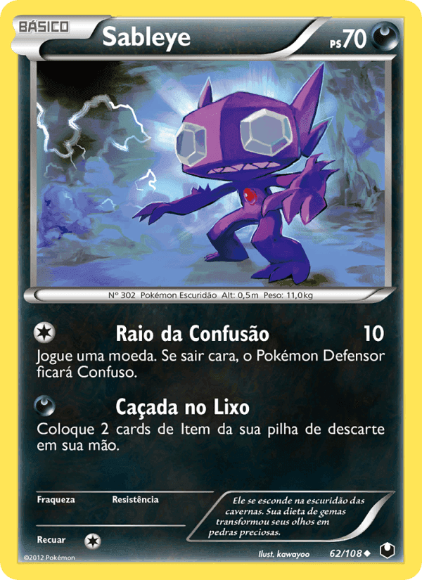 Sableye, card 62 from Exploradores da Escuridão