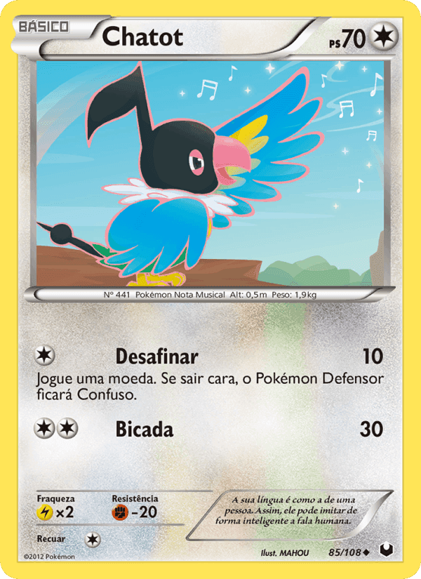 Chatot, carta 85 de Exploradores da Escuridão