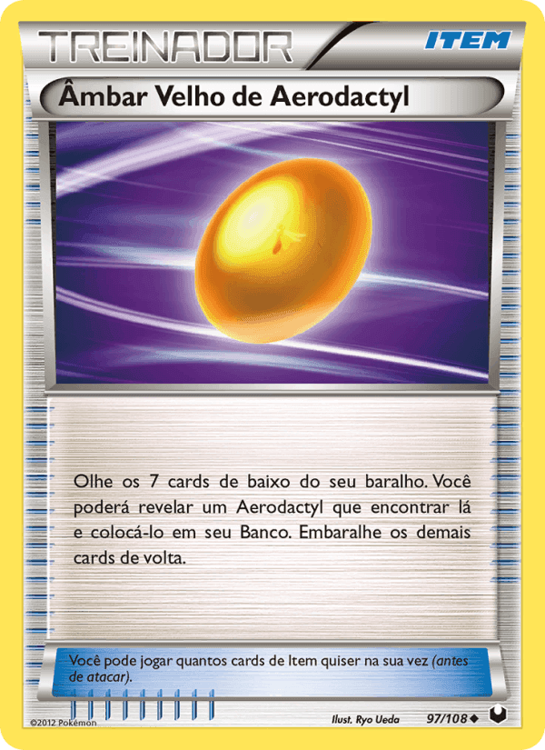 Âmbar Velho de Aerodactyl, card 97 from Exploradores da Escuridão