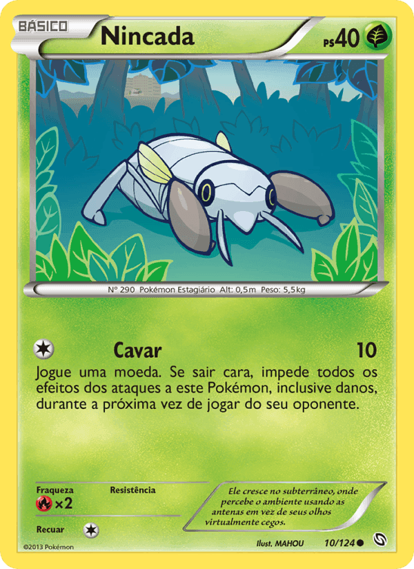 Nincada, card 10 from Dragões Enaltecidos