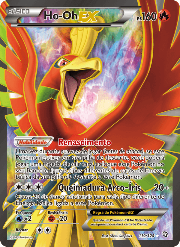 Ho-Oh-EX, carta 119 de Dragões Enaltecidos