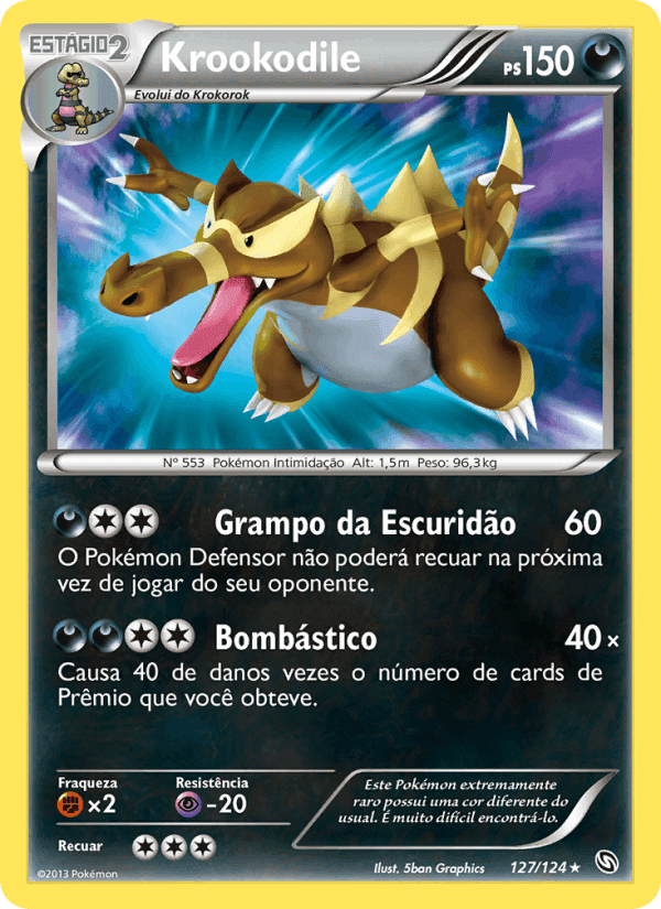 Krookodile, card 127 from Dragões Enaltecidos