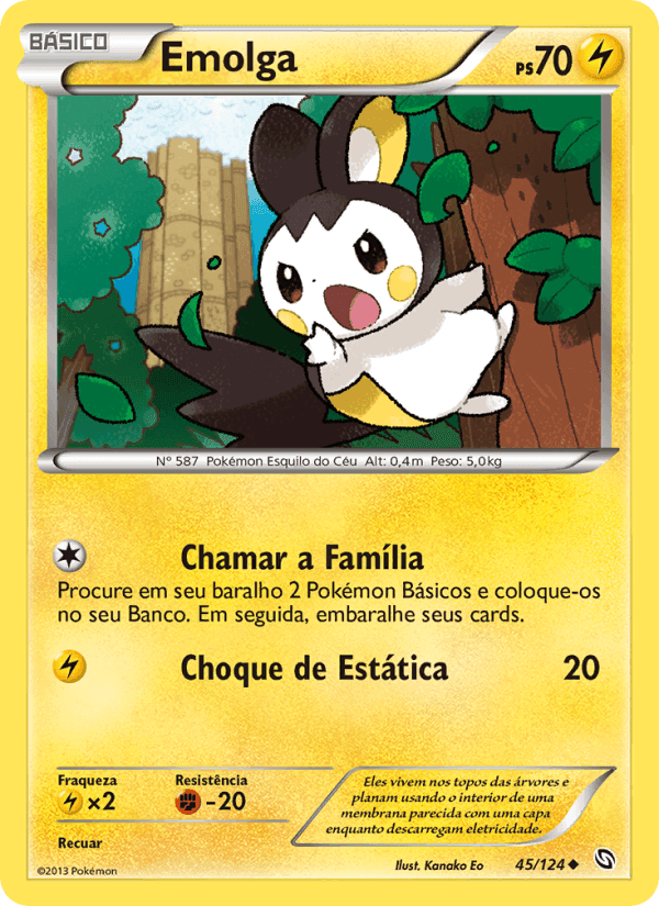 Emolga, carte 45 de Dragões Enaltecidos