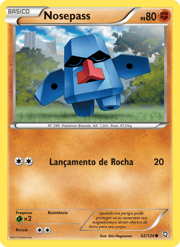 Nosepass, card 62 from Dragões Enaltecidos
