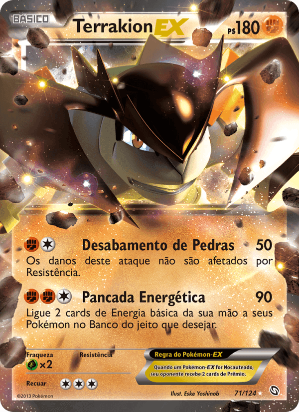 Terrakion-EX, carta 71 de Dragões Enaltecidos