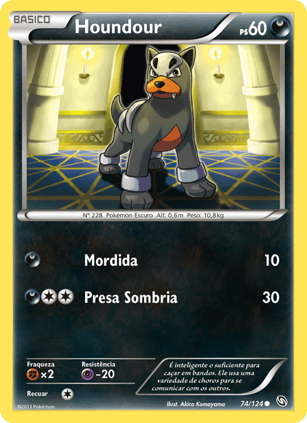 Houndour, card 74 from Dragões Enaltecidos