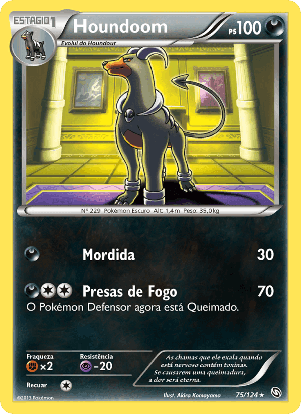 Houndoom, carta 75 de Dragões Enaltecidos