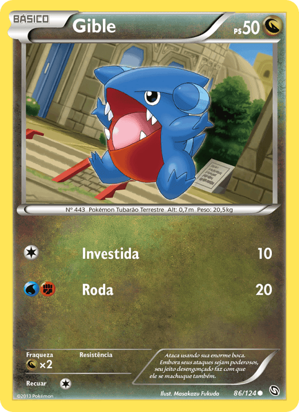 Gible, carta 86 de Dragões Enaltecidos