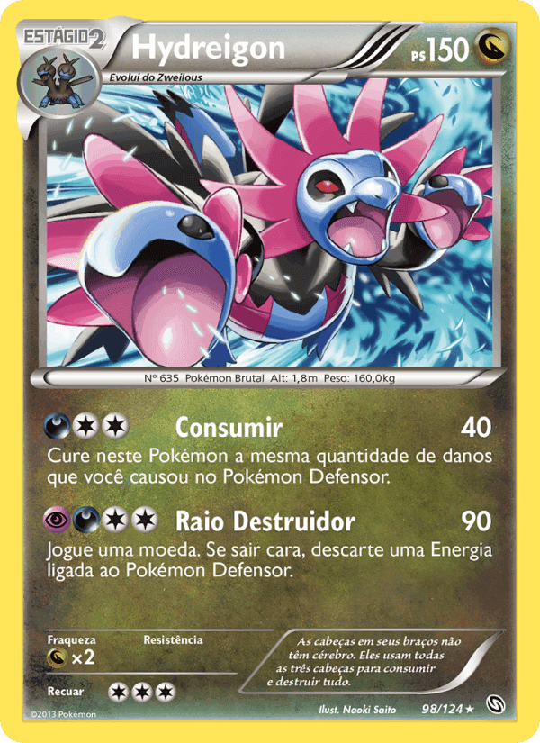 Hydreigon, card 98 from Dragões Enaltecidos