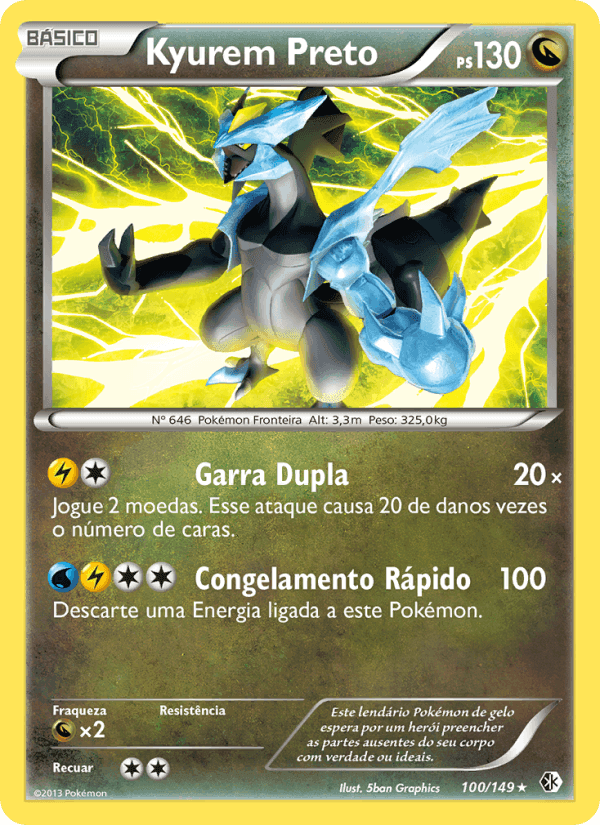 Kyurem Preto, card 100 from Fronteiras Cruzadas