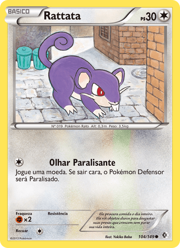 Rattata, carta 104 de Fronteiras Cruzadas
