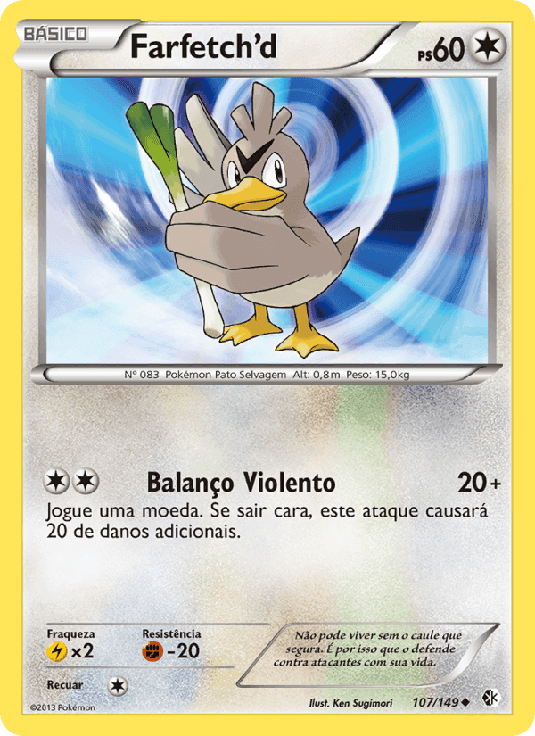 Farfetch’d, carta 107 de Fronteiras Cruzadas