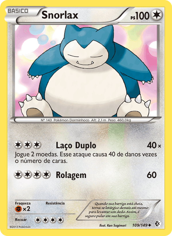 Snorlax, carta 109 de Fronteiras Cruzadas