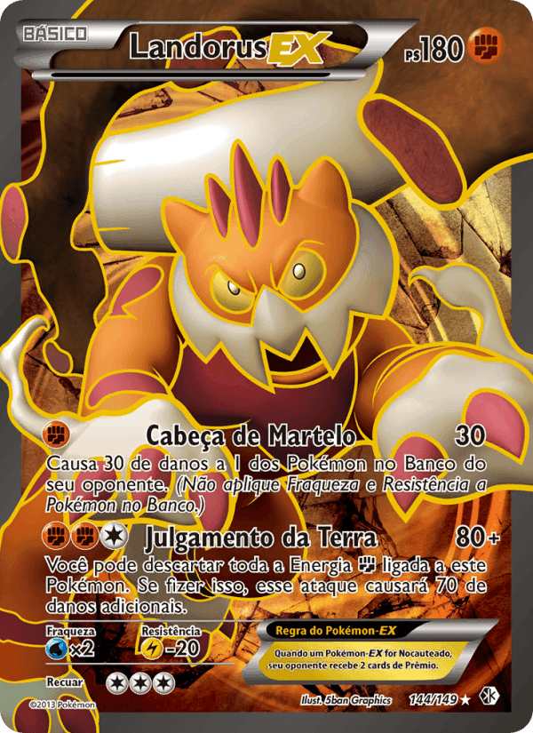 Landorus-EX, card 144 from Fronteiras Cruzadas