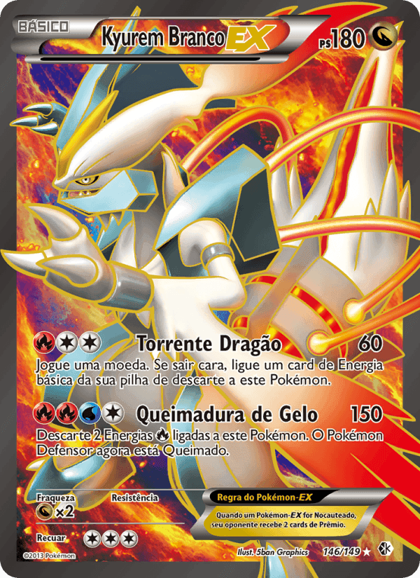 Kyurem Branco-EX, carta 146 de Fronteiras Cruzadas