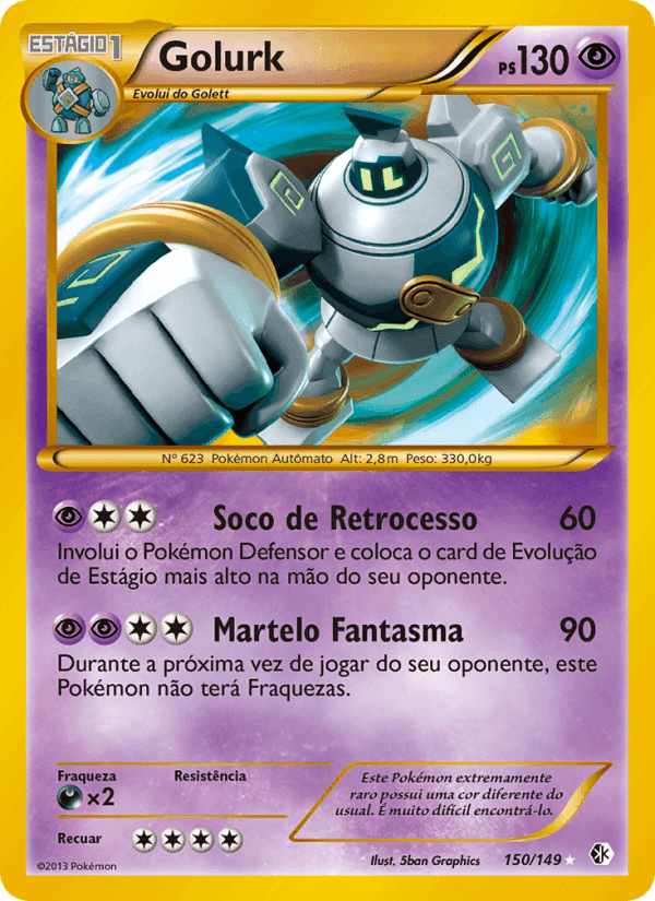 Golurk, carta 150 de Fronteiras Cruzadas