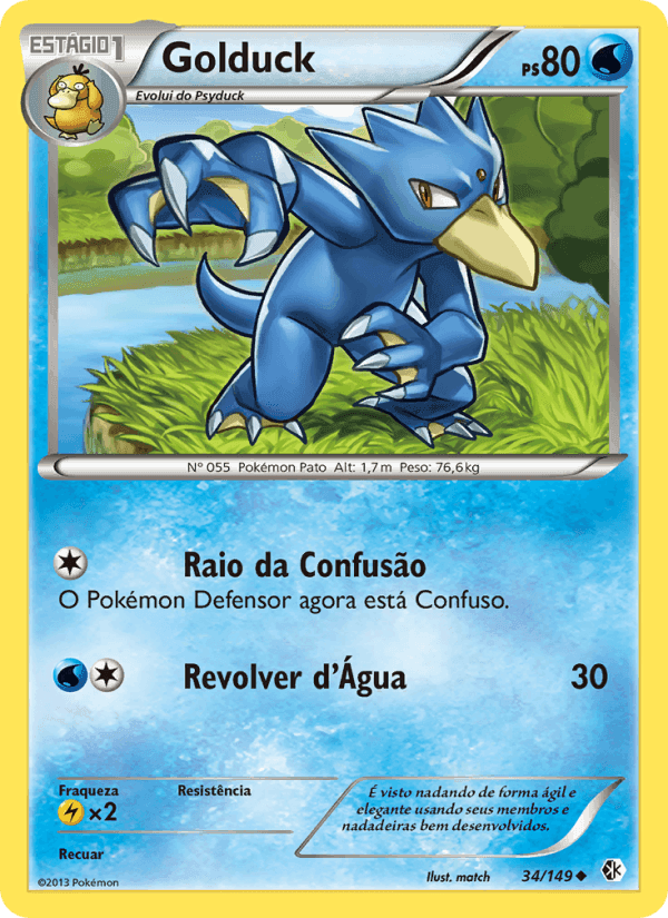 Golduck, carta 34 di Fronteiras Cruzadas