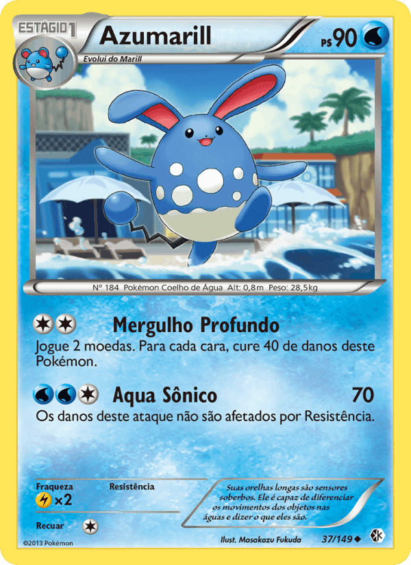 Azumarill, carta 37 di Fronteiras Cruzadas