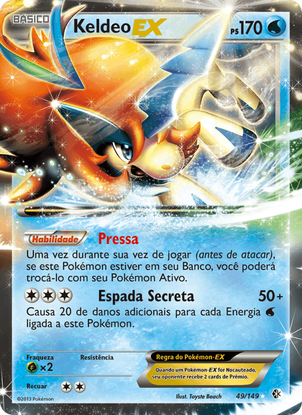 Keldeo-EX, carta 49 de Fronteiras Cruzadas