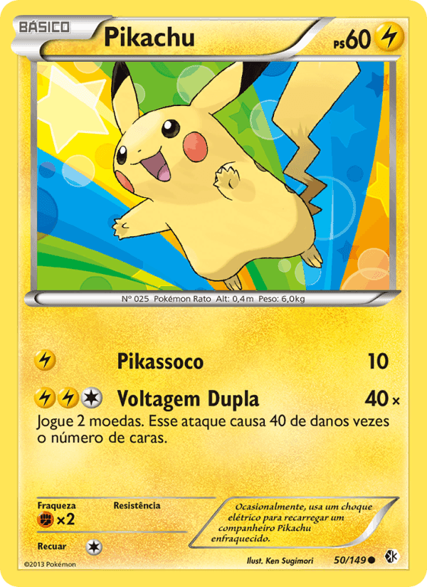 Pikachu, carta 50 di Fronteiras Cruzadas