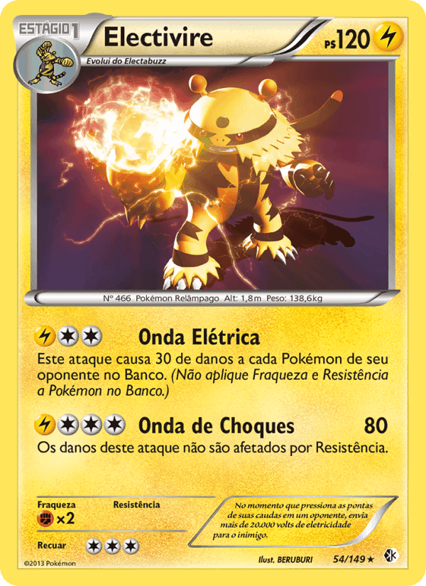 Electivire, carta 54 de Fronteiras Cruzadas