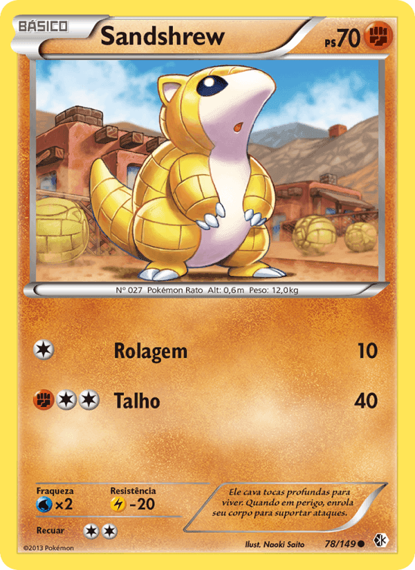Sandshrew, carta 78 de Fronteiras Cruzadas