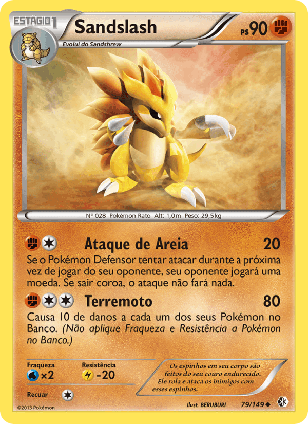 Sandslash, carte 79 de Fronteiras Cruzadas
