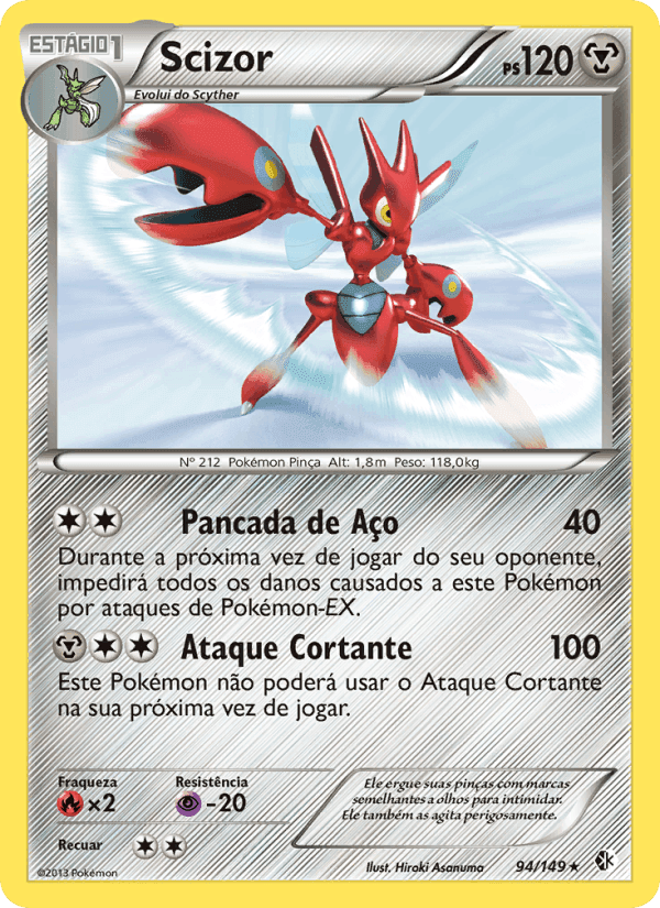 Scizor, card 94 from Fronteiras Cruzadas