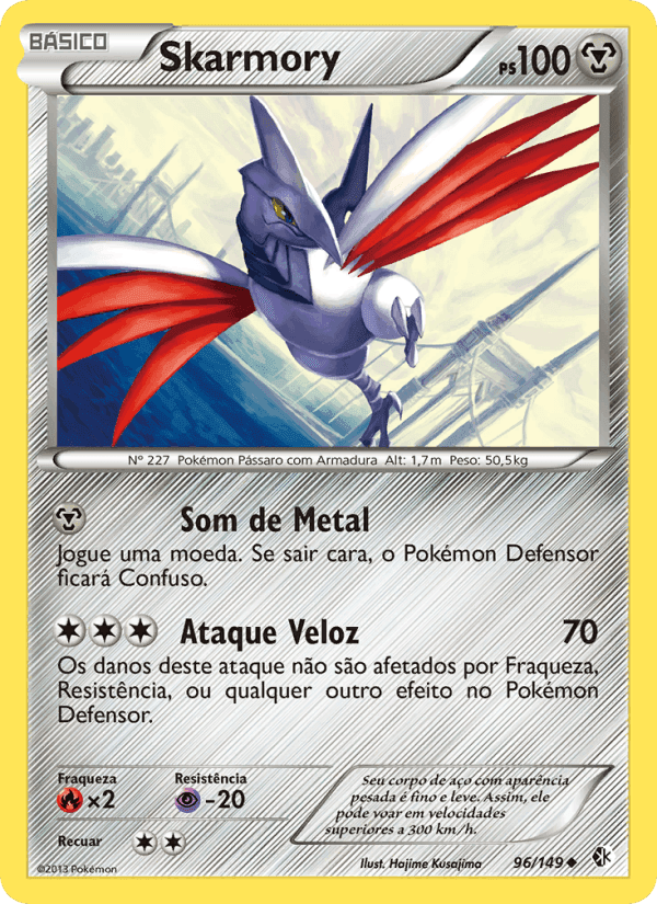Skarmory, carta 96 di Fronteiras Cruzadas