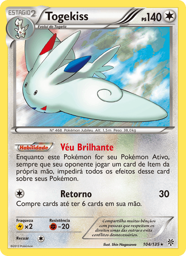 Togekiss, card 104 from Tempestade de Plasma