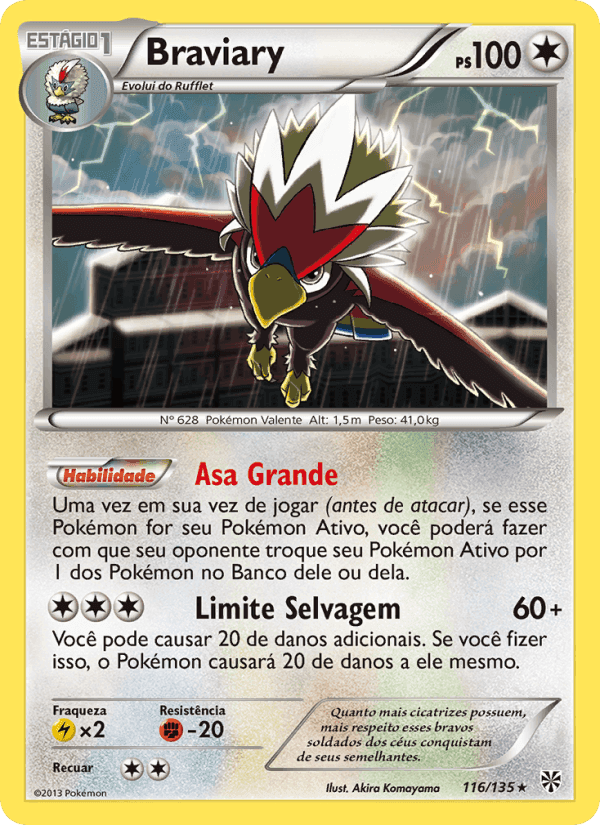 Braviary, carta 116 de Tempestade de Plasma