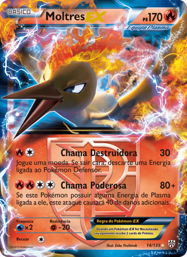 Moltres-EX, carta 14 de Tempestade de Plasma