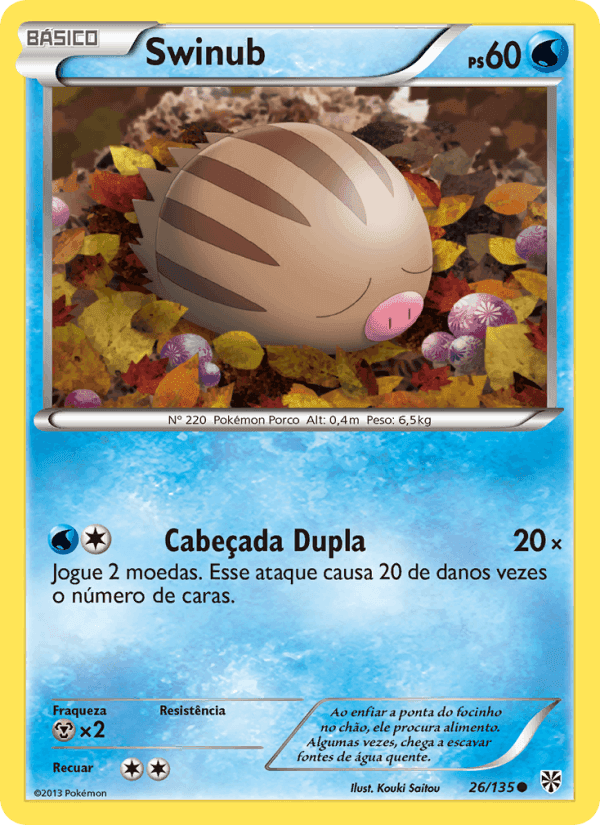 Swinub, card 26 from Tempestade de Plasma