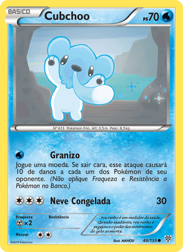 Cubchoo, carta 40 de Tempestade de Plasma