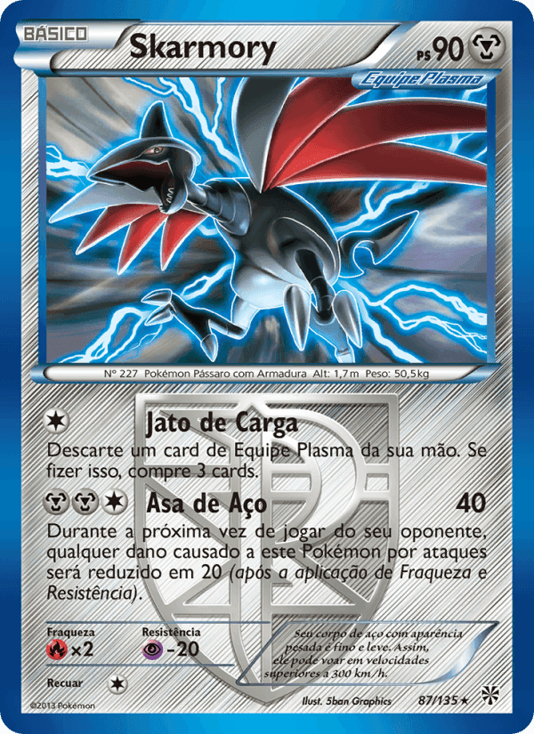 Skarmory, carta 87 de Tempestade de Plasma