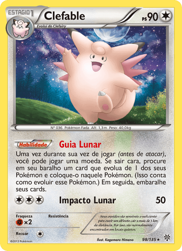 Clefable, carta 98 de Tempestade de Plasma