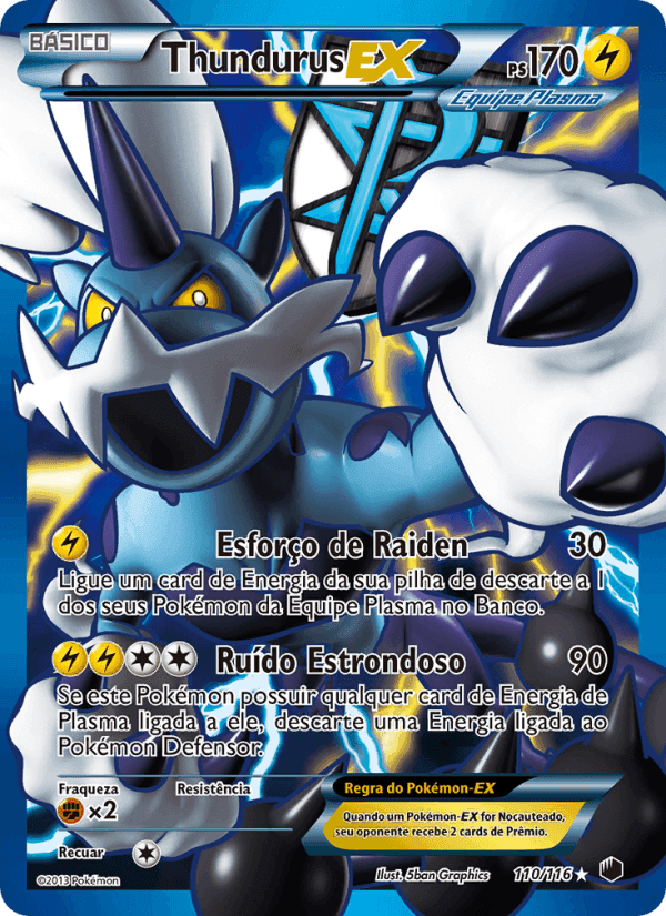 Thundurus-EX, carta 110 de Congelamento de Plasma