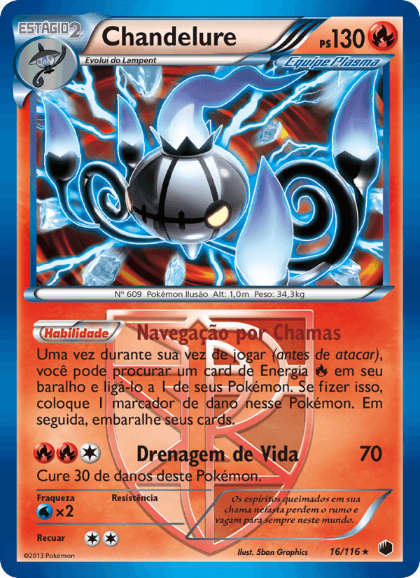 Chandelure, carte 16 de Congelamento de Plasma