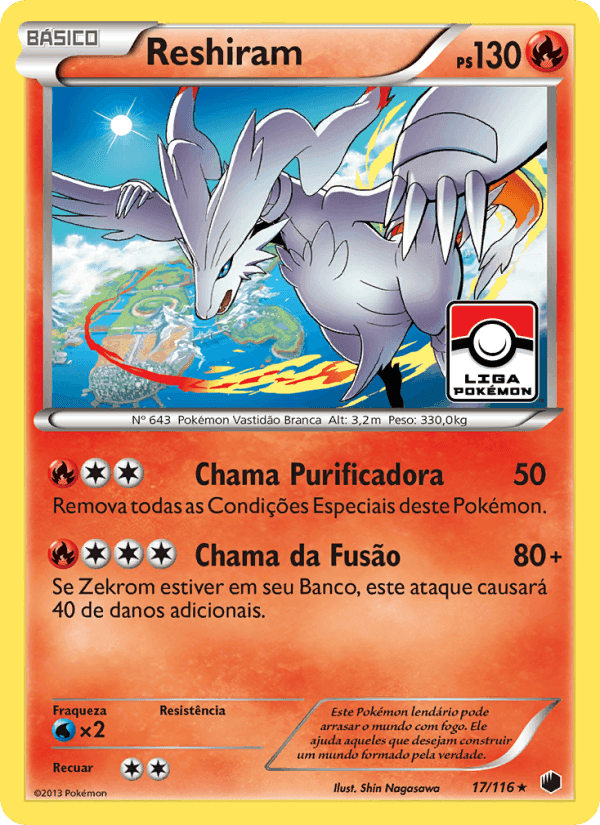 Reshiram, carte 17 de Congelamento de Plasma